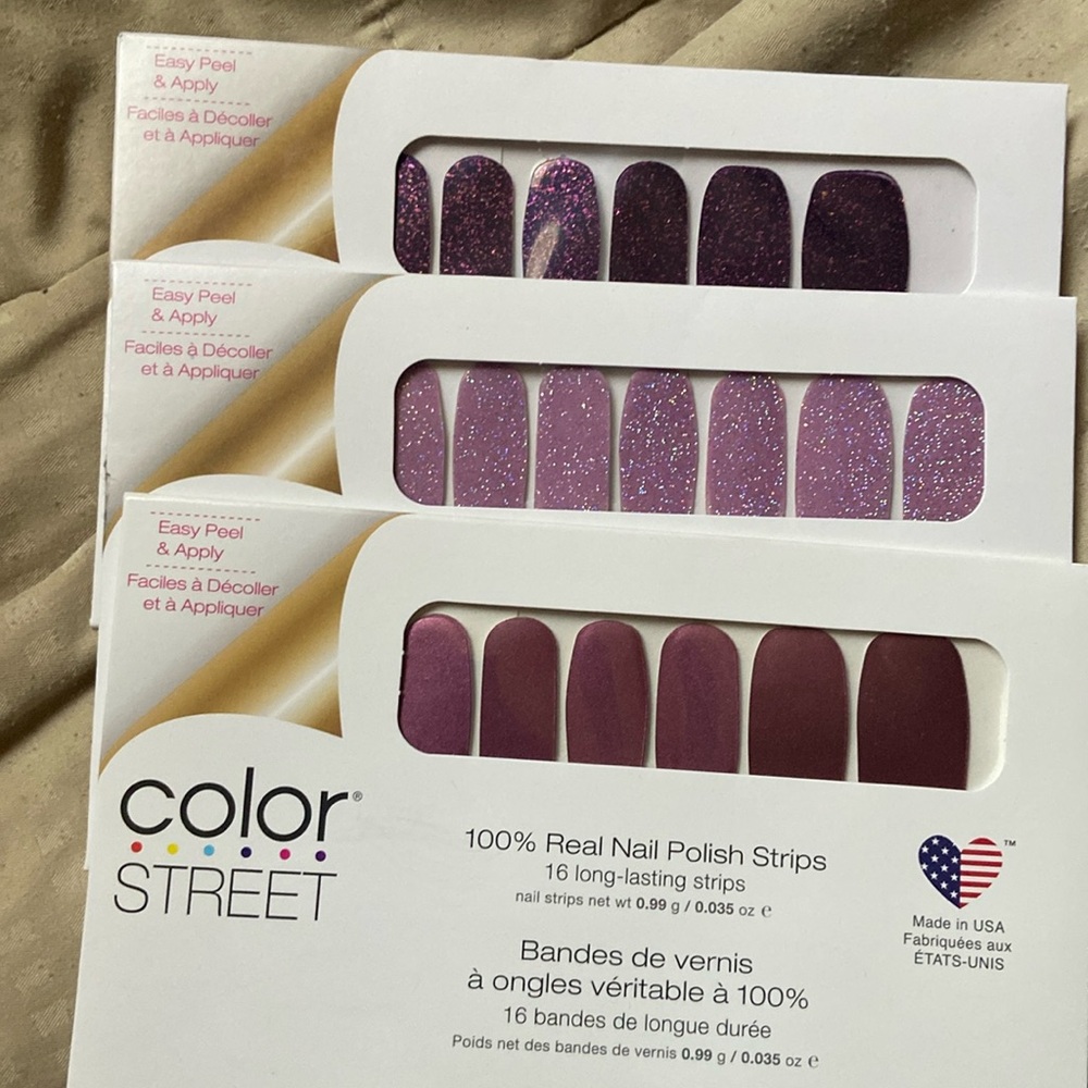 Color street nails purple bundle